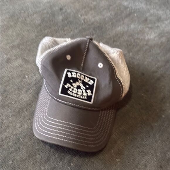 Gray Cap SECOND FIDDLE - Nashville White and Gray Adjustable Hat - Picture 1 of 4
